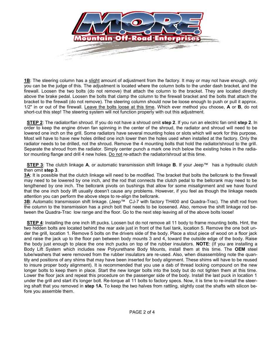 Mountain Off Road BLCJ7679 User Manual | Page 2 / 4