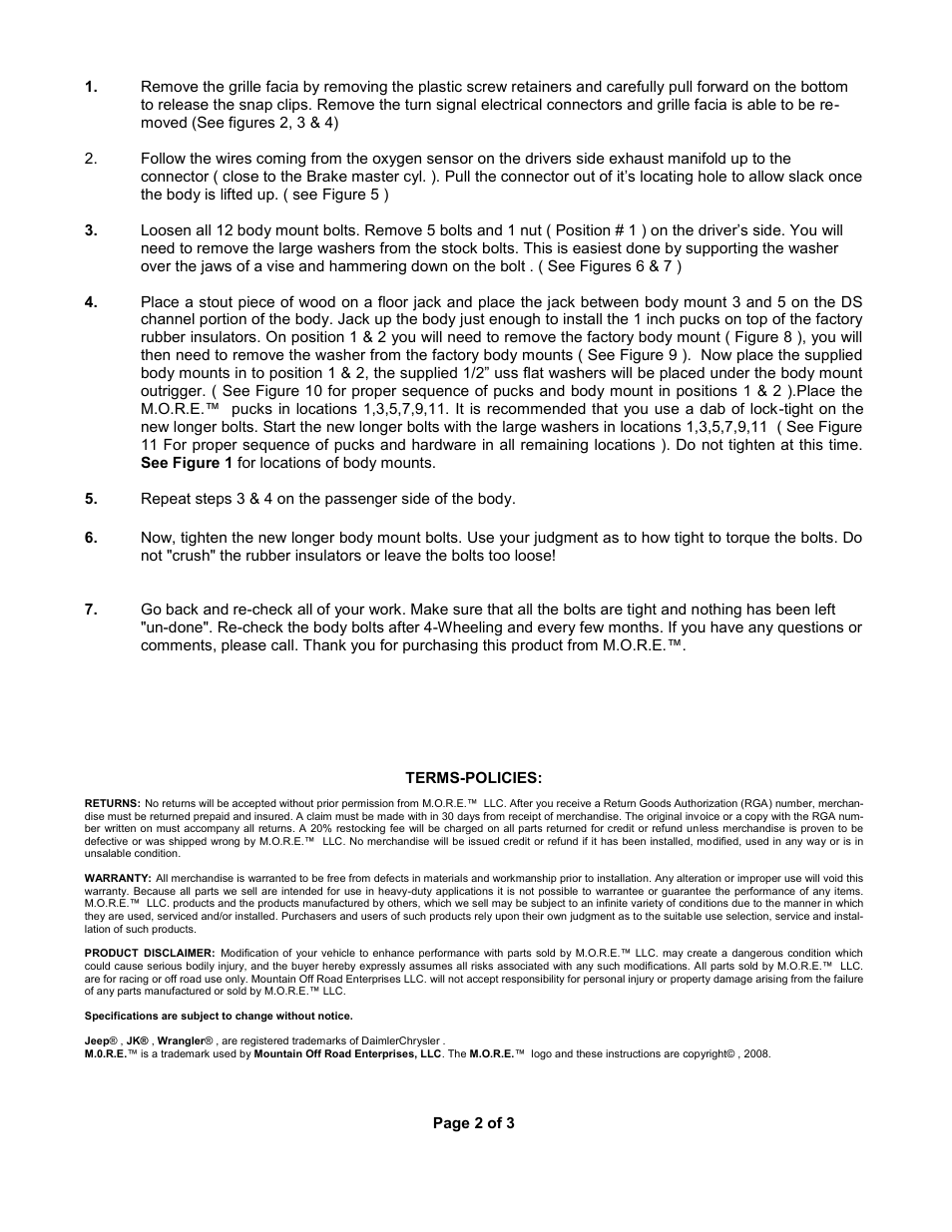 Mountain Off Road BLJK074D User Manual | Page 2 / 3