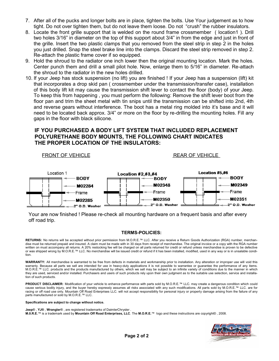 Mountain Off Road BLYJ8795 User Manual | Page 2 / 2