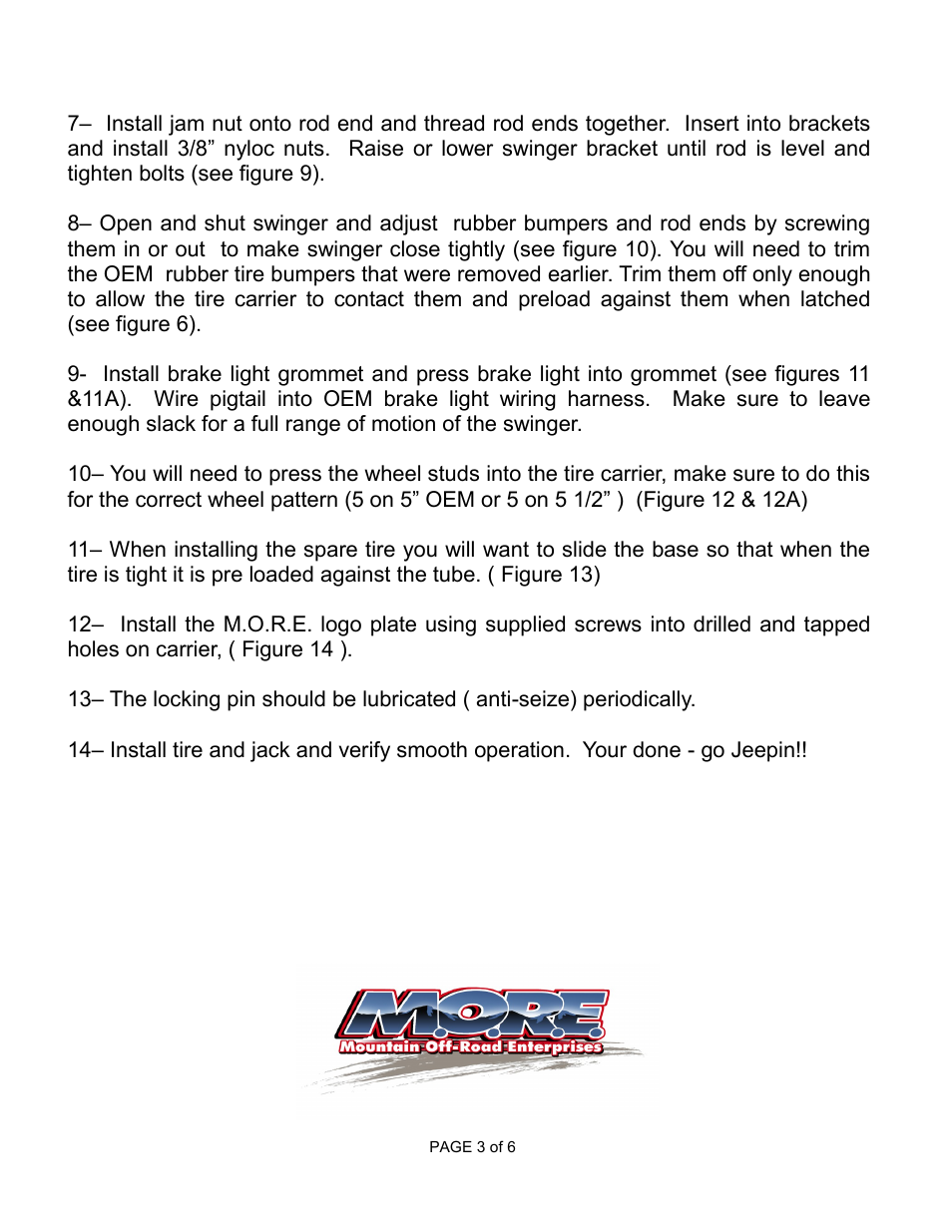 Mountain Off Road JRB800 User Manual | Page 3 / 6