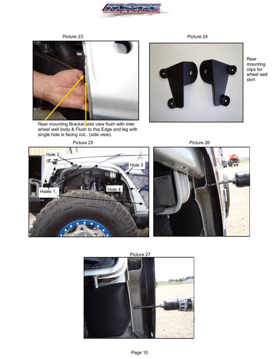 Mountain Off Road JKTFF User Manual | Page 10 / 12