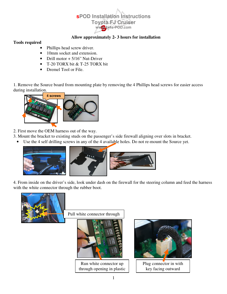 sPOD FJ User Manual | 4 pages