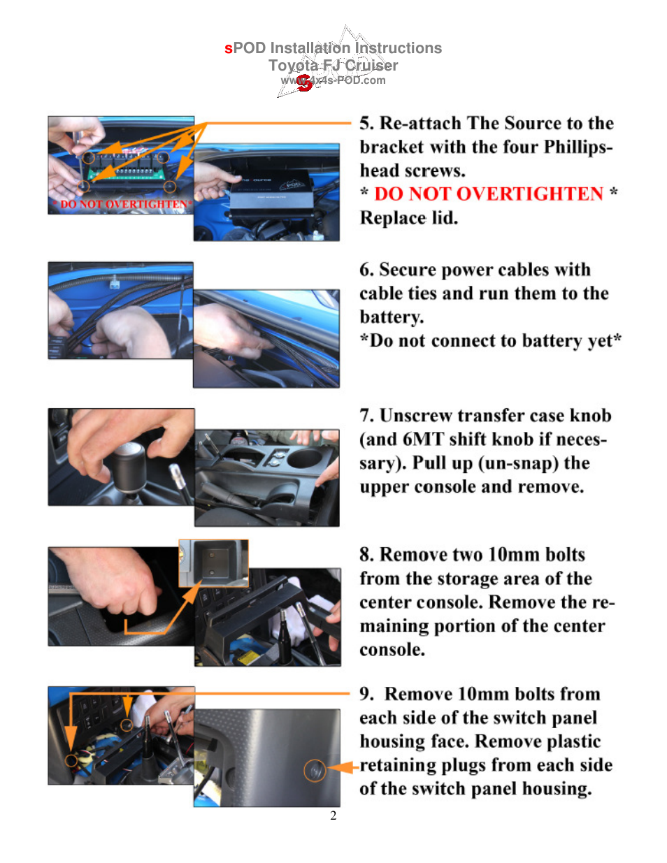 sPOD FJ User Manual | Page 2 / 4