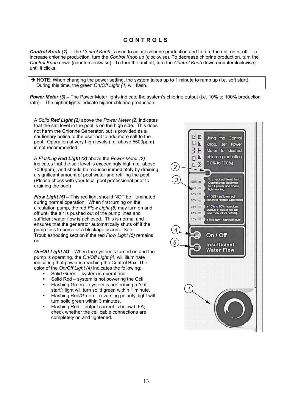 Controls | Aqua Products CC-350 User Manual | Page 13 / 24