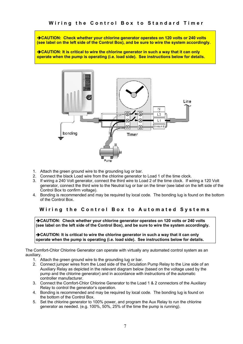 Wiring | Aqua Products CC-350 User Manual | Page 7 / 24