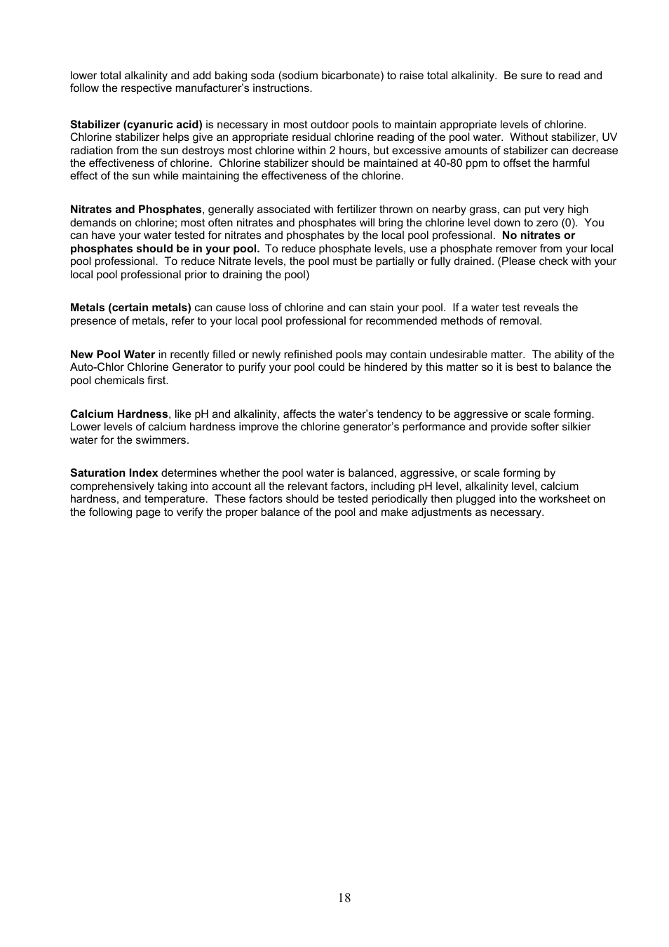 Aqua Products Auto-Chlor AC-6000 User Manual | Page 18 / 24