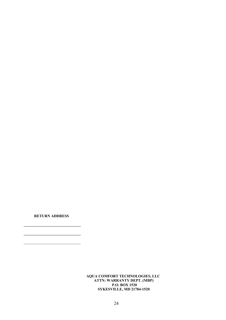Aqua Products Auto-Chlor AC-6000 User Manual | Page 24 / 24