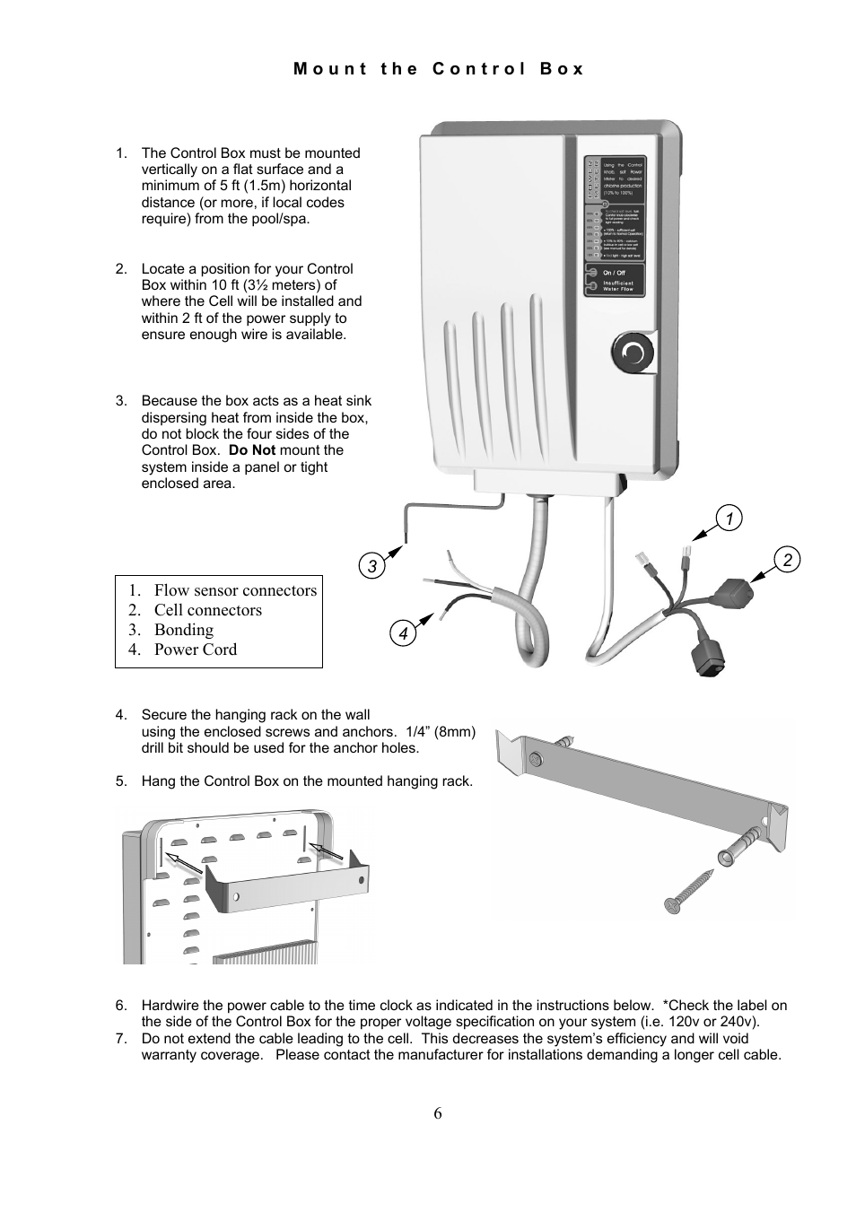 Control box | Aqua Products Auto-Chlor AC-6000 User Manual | Page 6 / 24