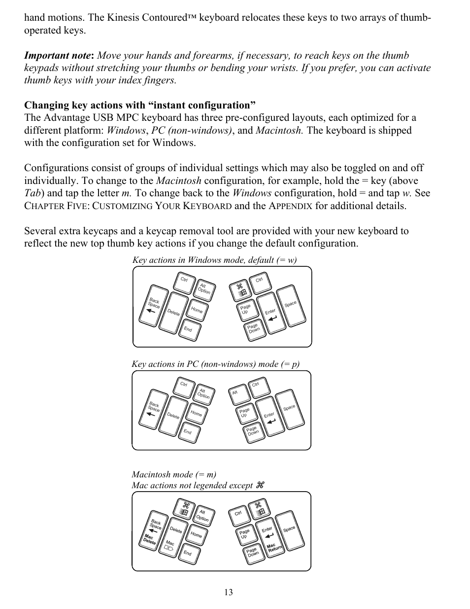 Kinesis KB510USB USB Contoured Ergonomic Keyboards User Manual | Page 13 / 44