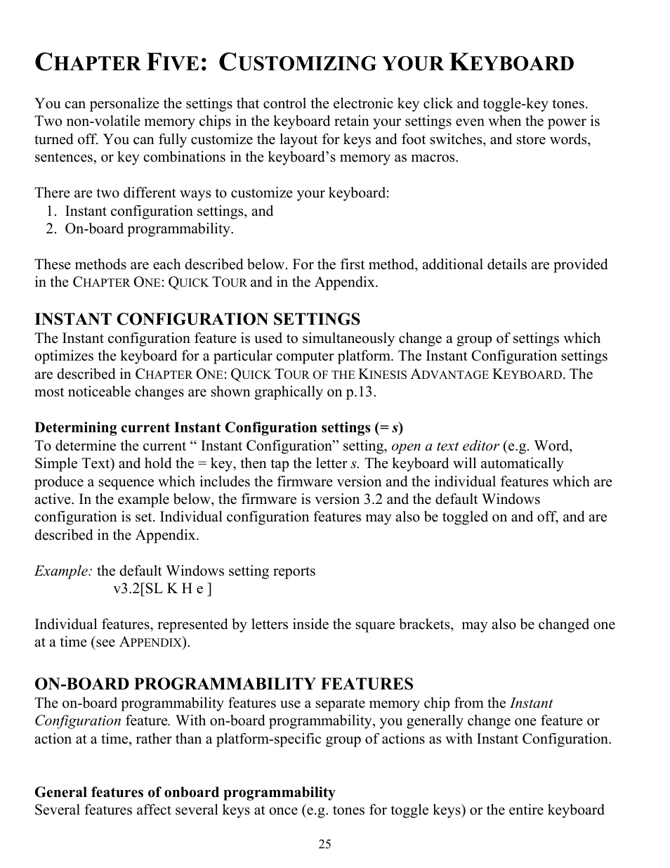 Hapter, Ustomizing your, Eyboard | Kinesis KB510USB USB Contoured Ergonomic Keyboards User Manual | Page 25 / 44