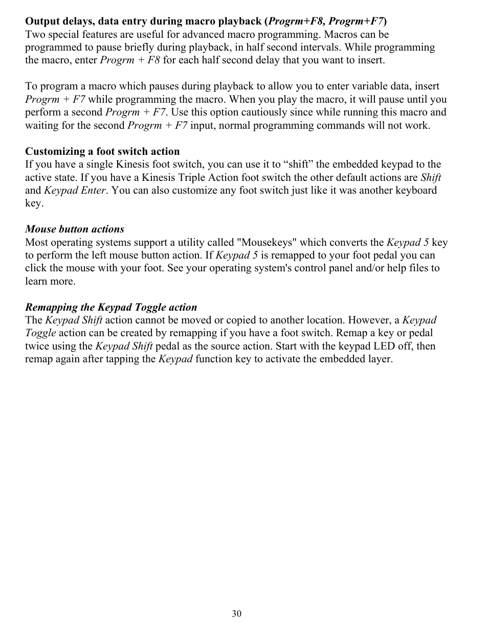 Kinesis KB510USB USB Contoured Ergonomic Keyboards User Manual | Page 30 / 44