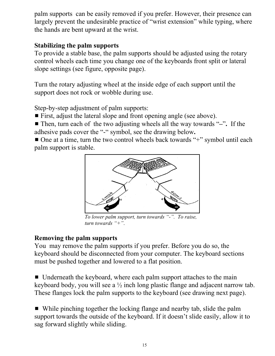 Kinesis KB210USB Adjustable Ergonomic USB/PS2 Keyboard User Manual | Page 15 / 26