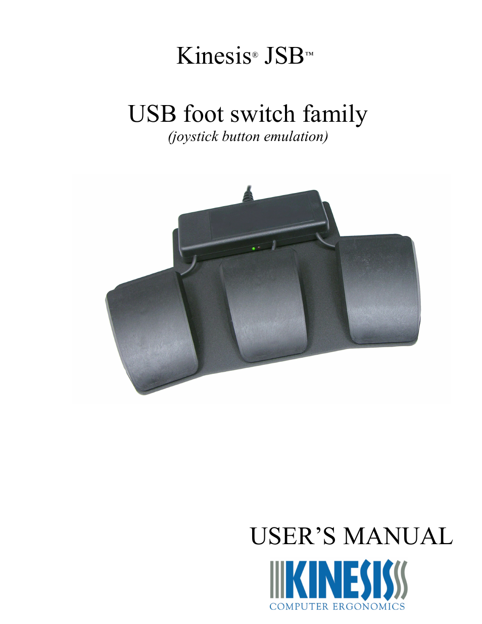 Kinesis FS32AJ-JSB Savant JSB Foot Pedal User Manual | 12 pages