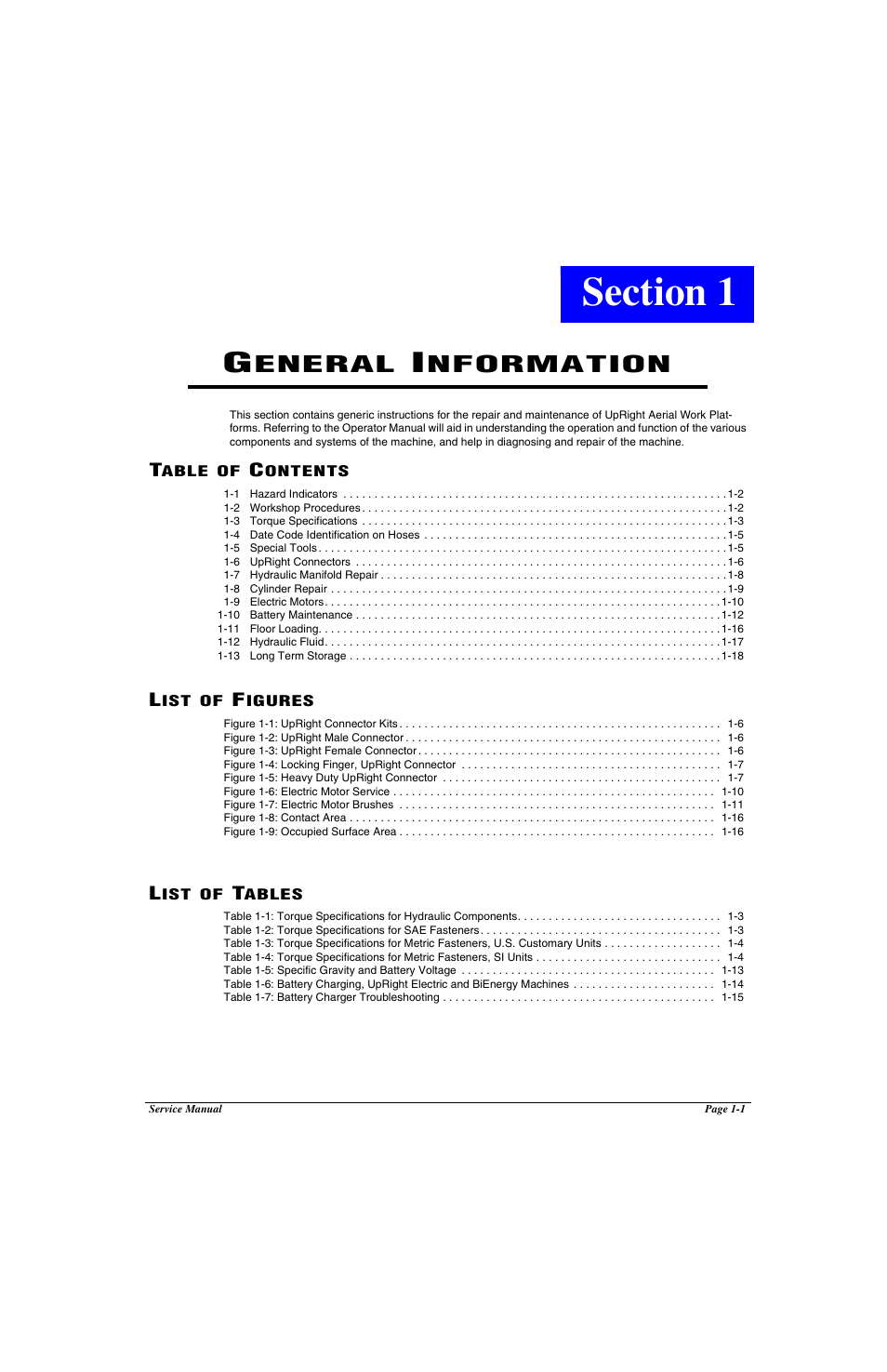 General information, Eneral, Nformation | Snorkel LX41 Electric-sn4022+ User Manual | Page 21 / 104
