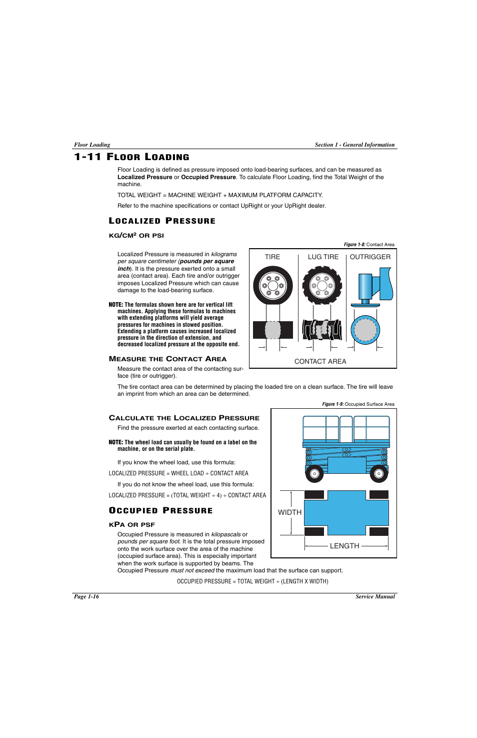 111 floor loading, 11 floor loading -16, 11 f | Snorkel LX41 Electric-sn4022+ User Manual | Page 36 / 104