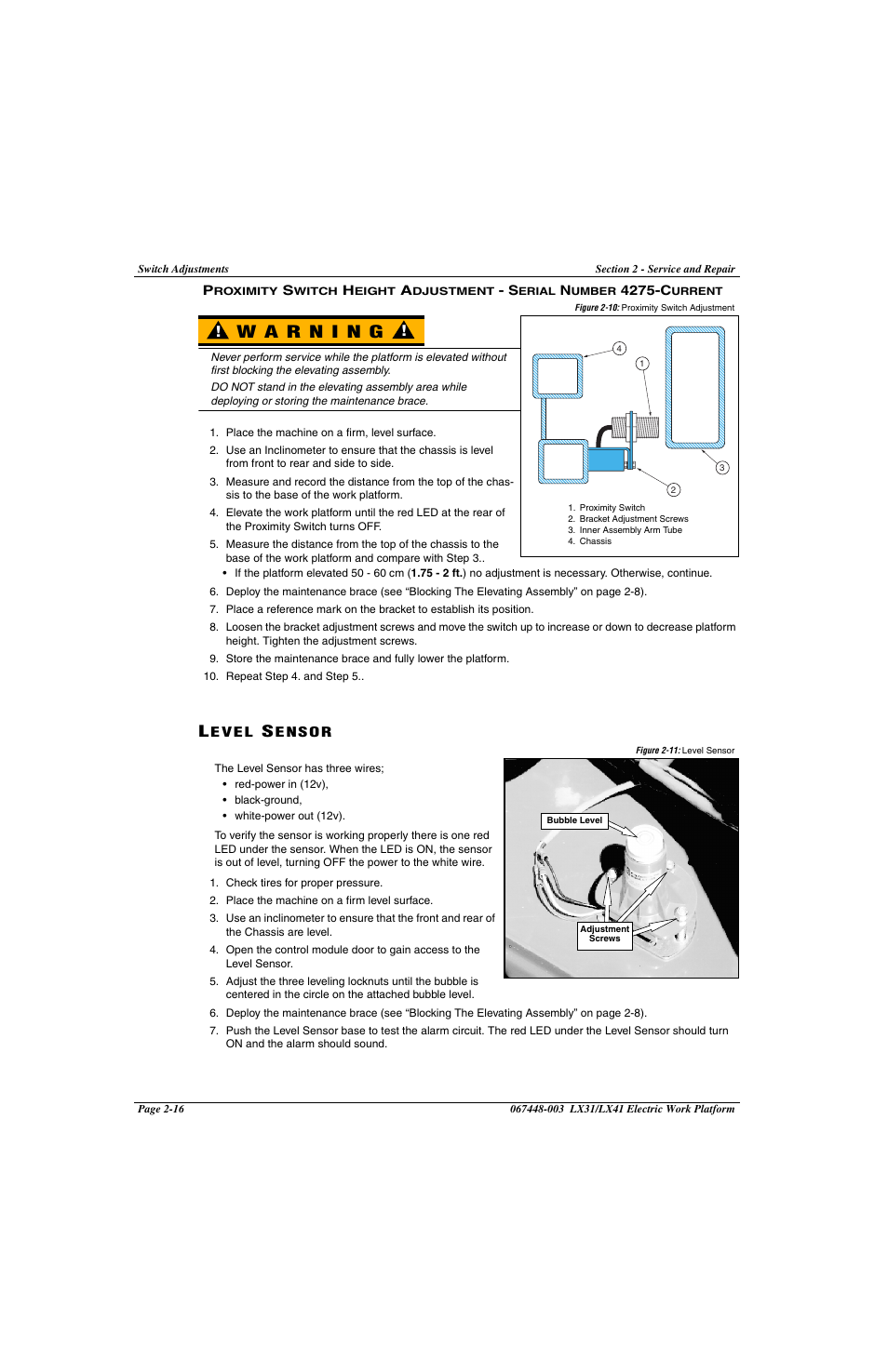 Level sensor -16 | Snorkel LX41 Electric-sn4022+ User Manual | Page 54 / 104