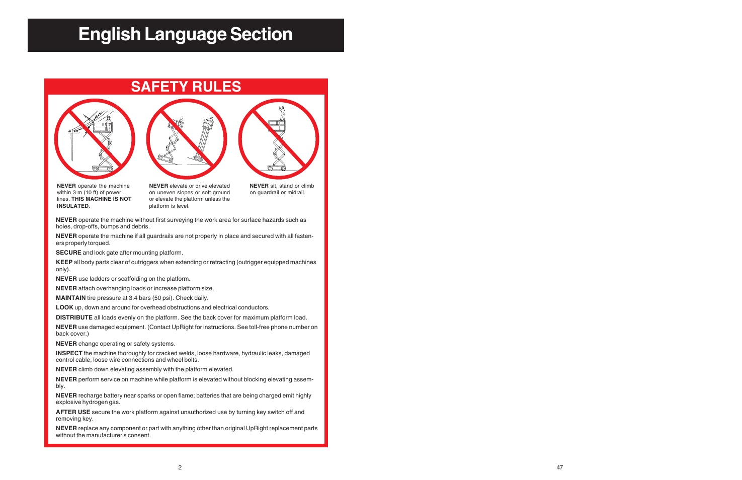 Safety rules | Snorkel Bi-Energy-sn1879-4274 User Manual | Page 2 / 24