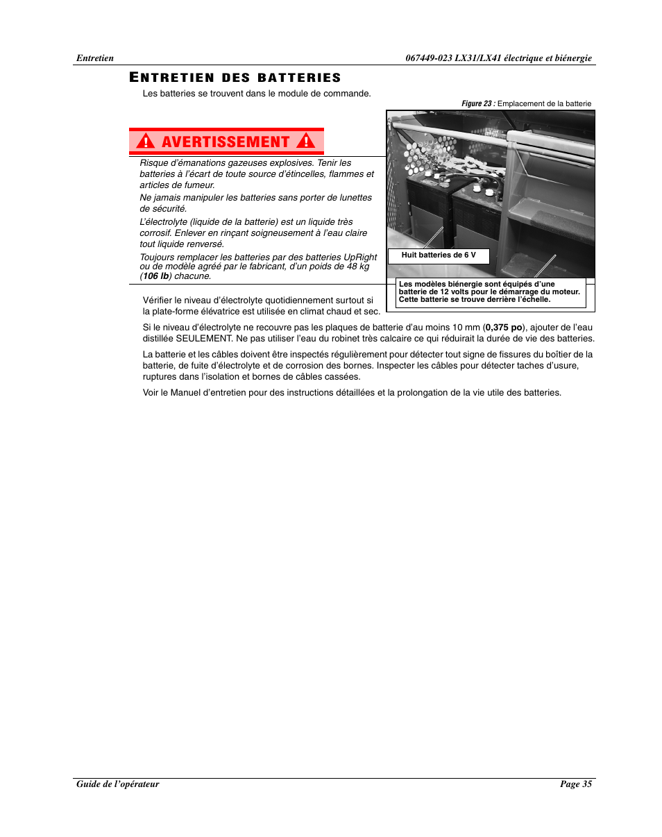 Avertissement | Snorkel Bi-Energy-sn4275+ User Manual | Page 37 / 64