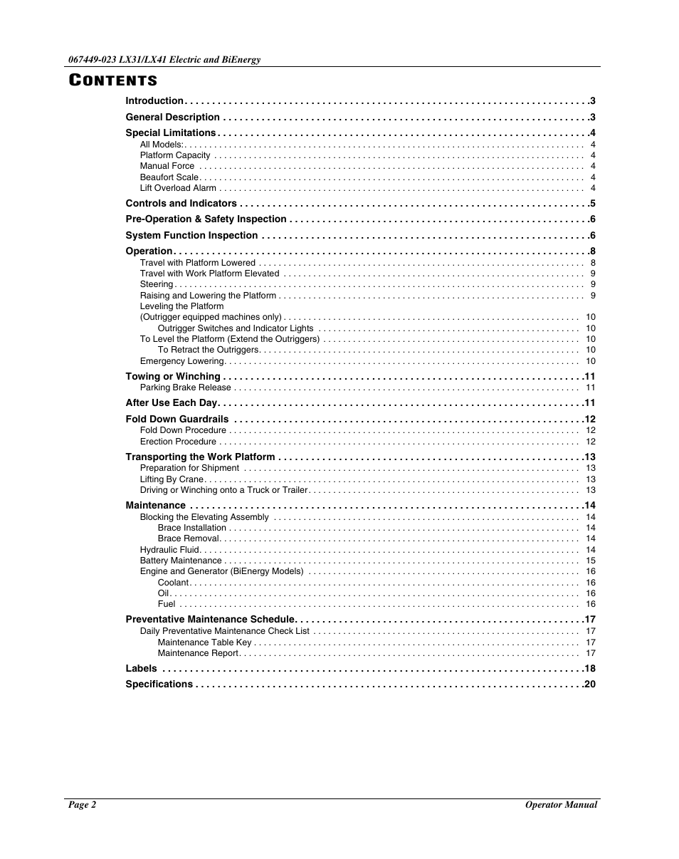 Ontents | Snorkel Bi-Energy-sn4275+ User Manual | Page 4 / 64