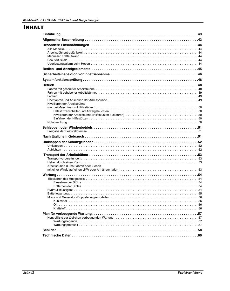 Nhalt | Snorkel Bi-Energy-sn4275+ User Manual | Page 44 / 64
