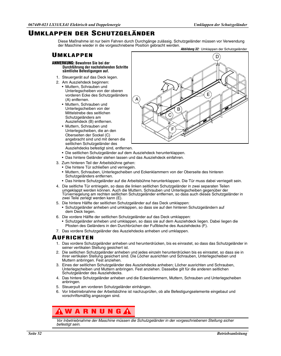Mklappen, Chutzgeländer | Snorkel Bi-Energy-sn4275+ User Manual | Page 54 / 64