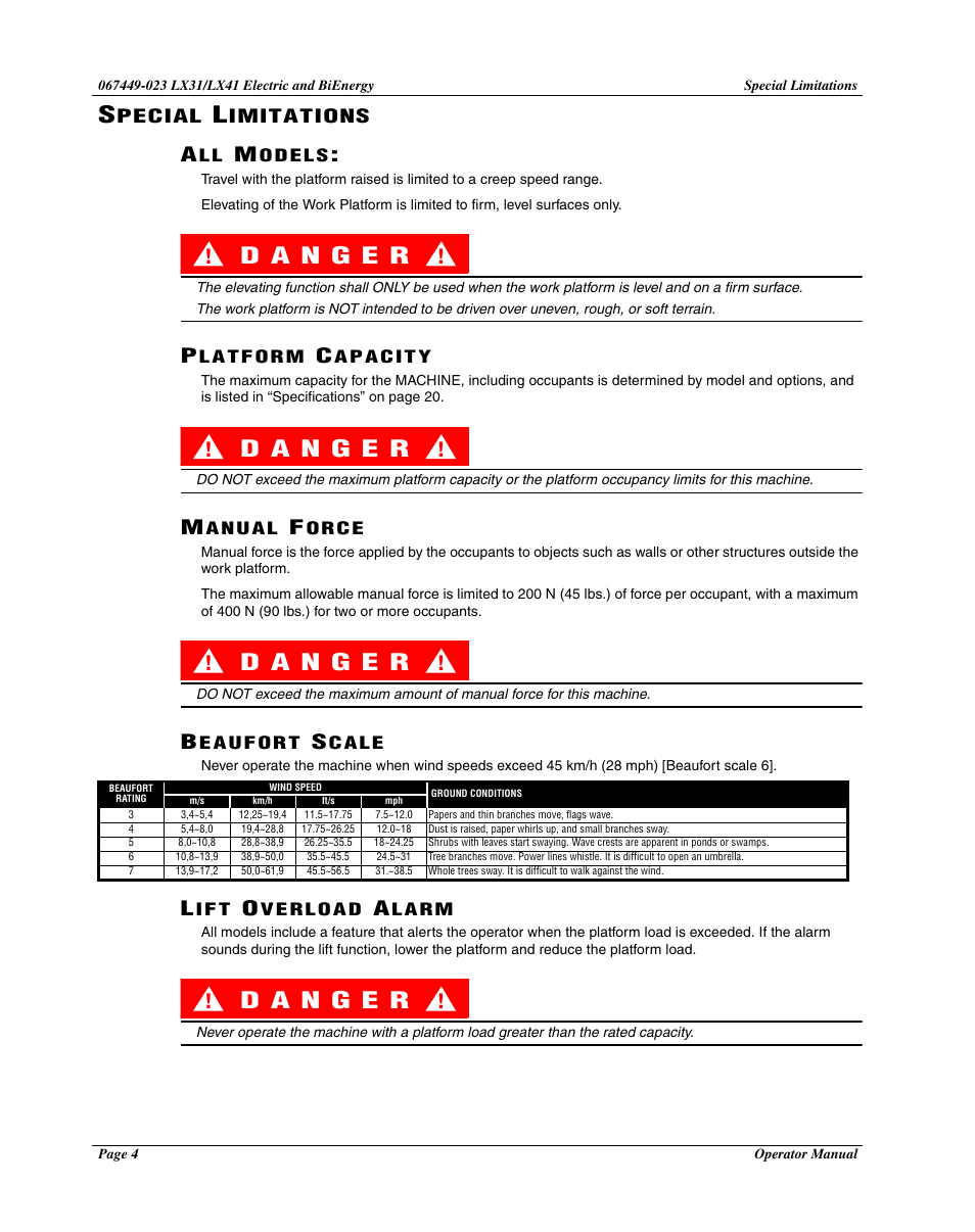 Pecial, Imitations | Snorkel Bi-Energy-sn4275+ User Manual | Page 6 / 64