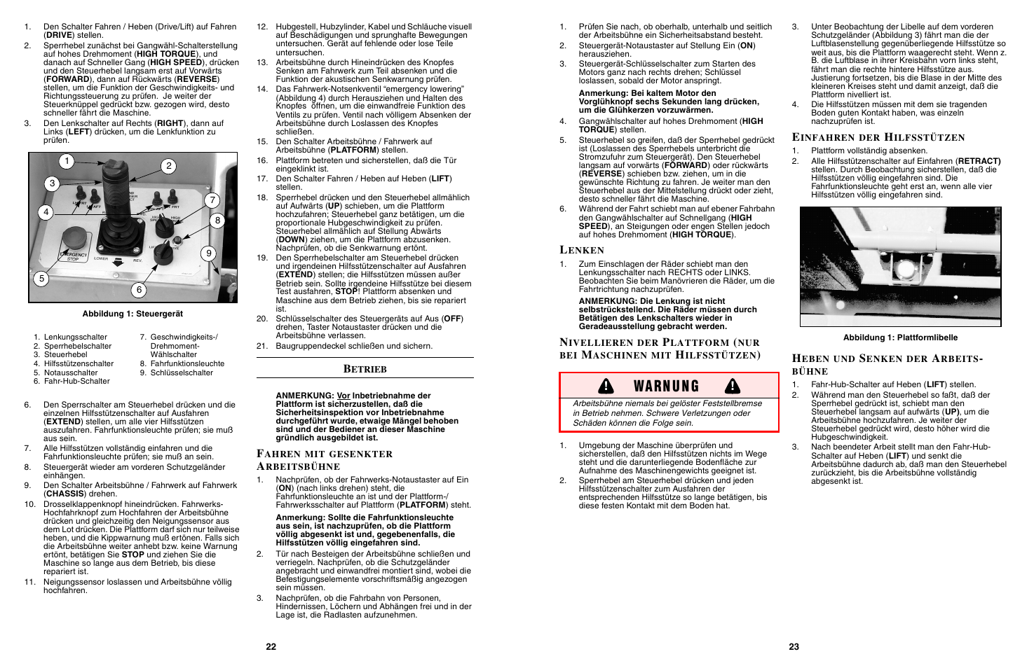 Wa rn u n g | Snorkel LX50-sn2747-3299 User Manual | Page 23 / 40