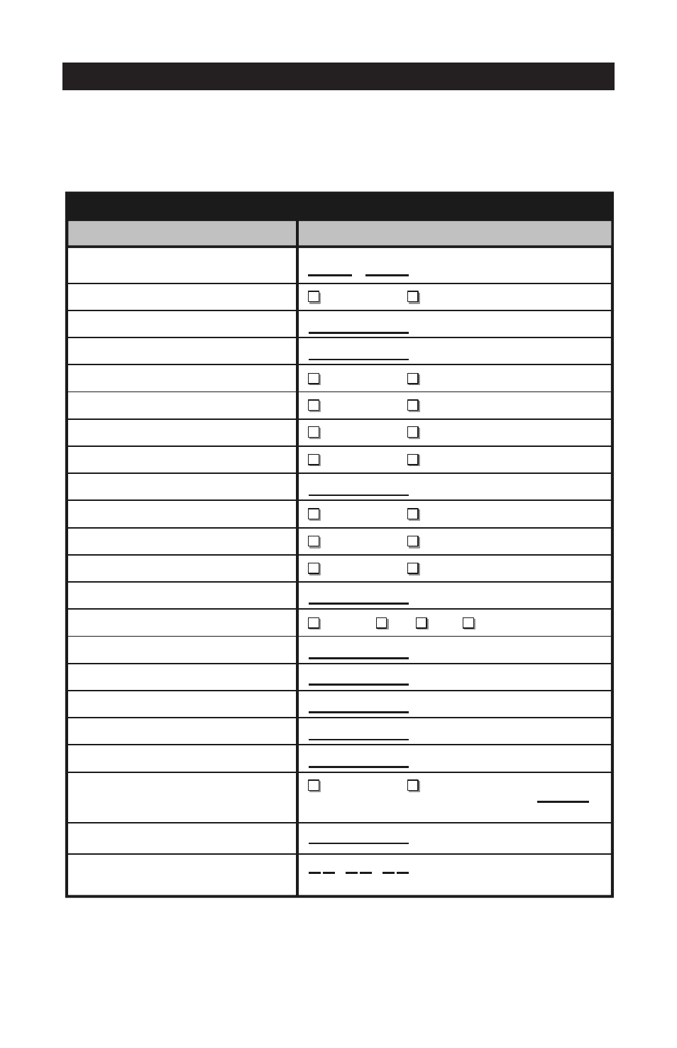 Installation setup template, User setup see installation setup, Pp-32 | Parameter setting installation setup | Acme PP-32 User Manual | Page 95 / 100