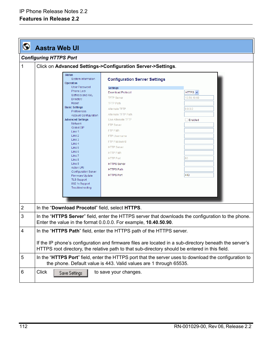 Aastra web ui | Aastra Telecom REV 06 User Manual | Page 116 / 146