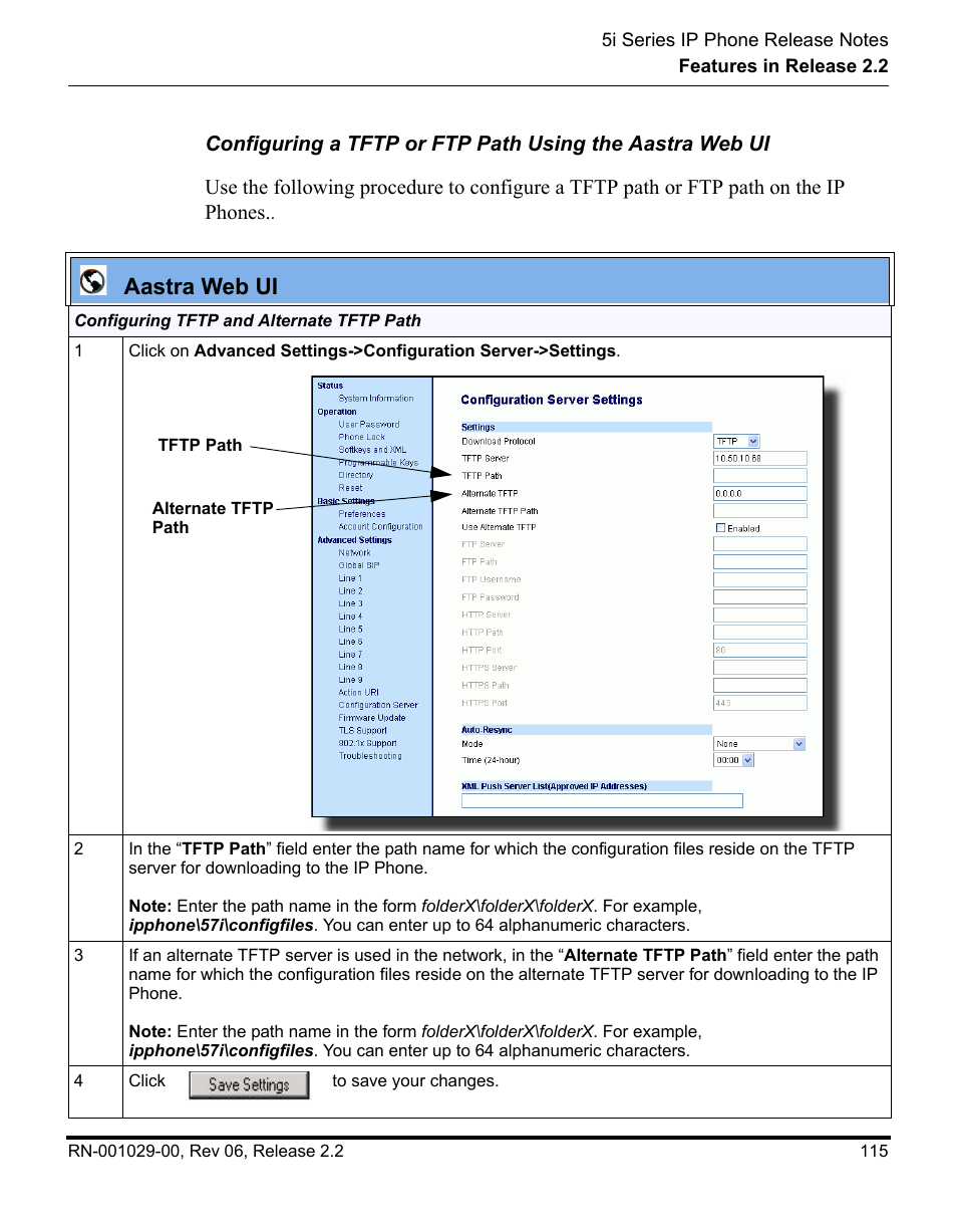 Aastra web ui | Aastra Telecom REV 06 User Manual | Page 119 / 146