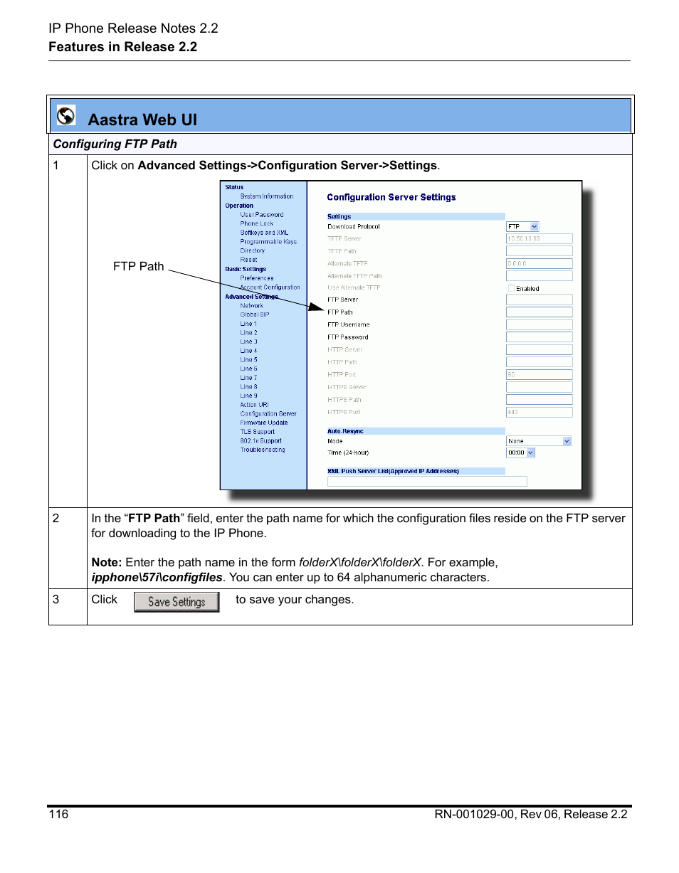 Aastra web ui | Aastra Telecom REV 06 User Manual | Page 120 / 146