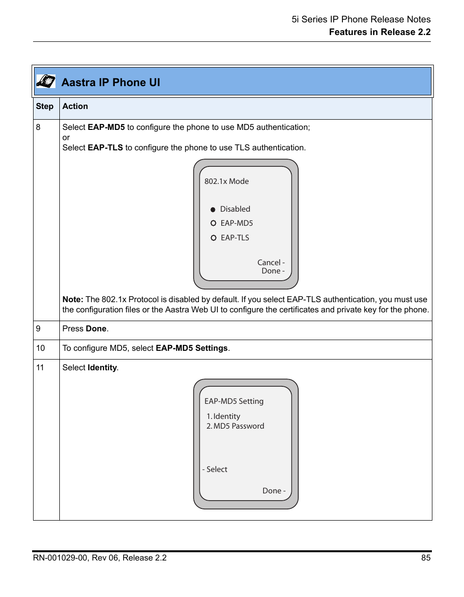 Aastra ip phone ui | Aastra Telecom REV 06 User Manual | Page 89 / 146