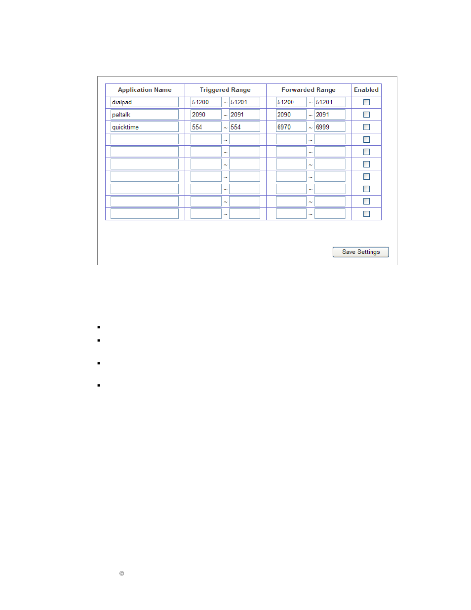 Port range | IPitomy IP1000 User Guide User Manual | Page 34 / 124