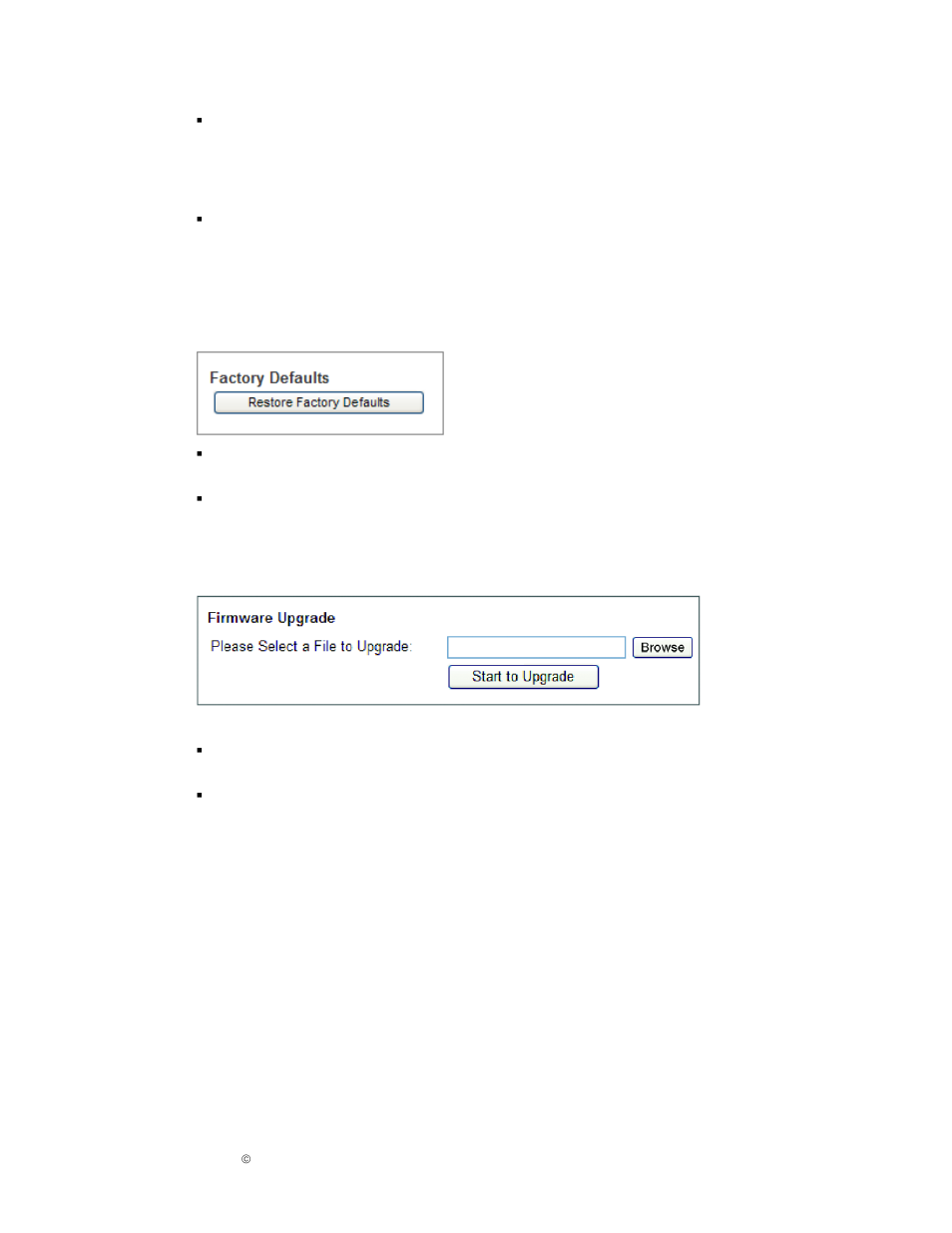 Factory defaults, Firmware upgrade, Status | IPitomy IP1000 User Guide User Manual | Page 42 / 124