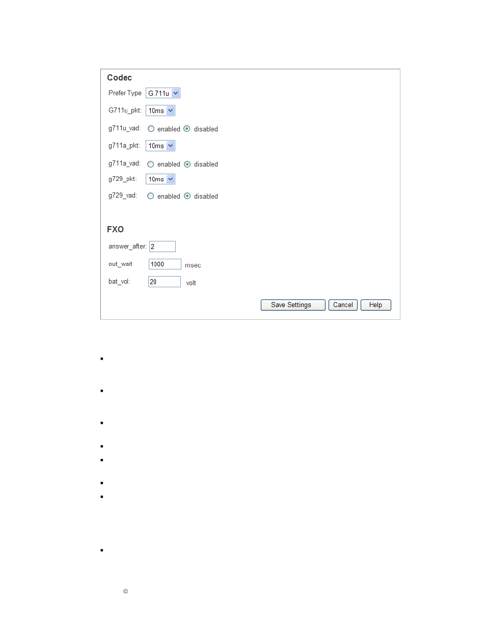 Codec | IPitomy IP1000 User Guide User Manual | Page 48 / 124