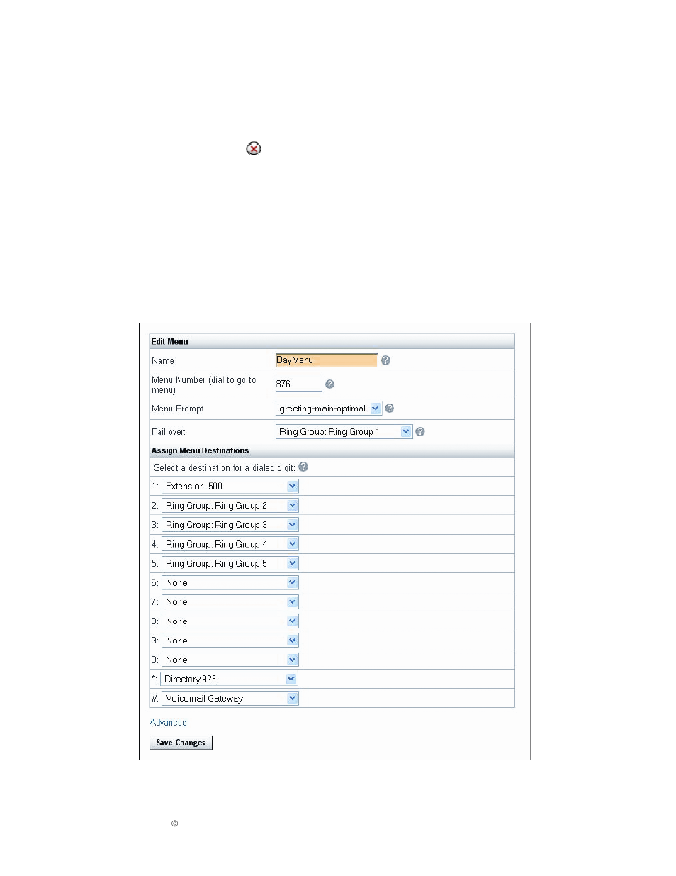 Delete a group, Menus, Menu examples | IPitomy IP1000 User Guide User Manual | Page 85 / 124
