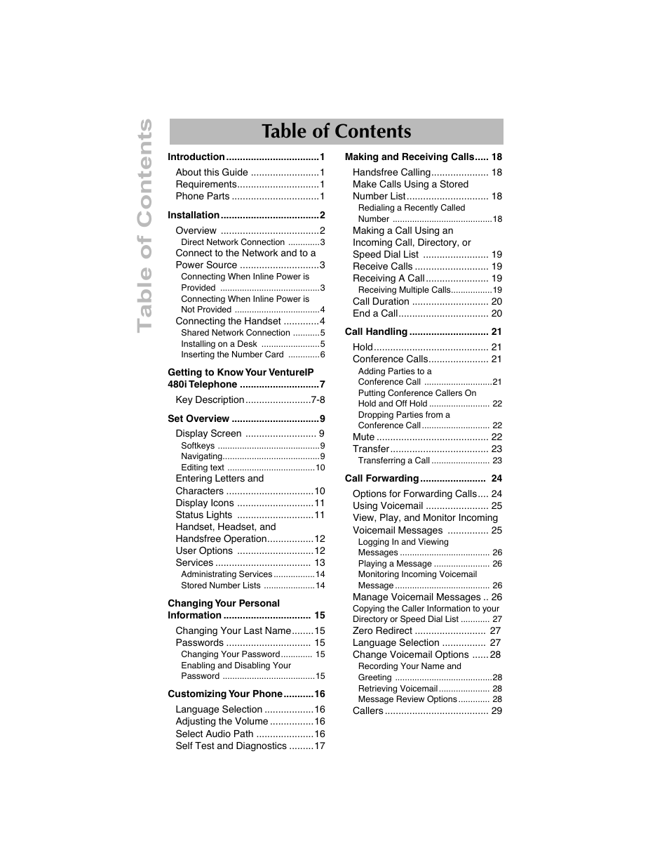 Aastra Telecom VentureIP User Manual | Page 2 / 48