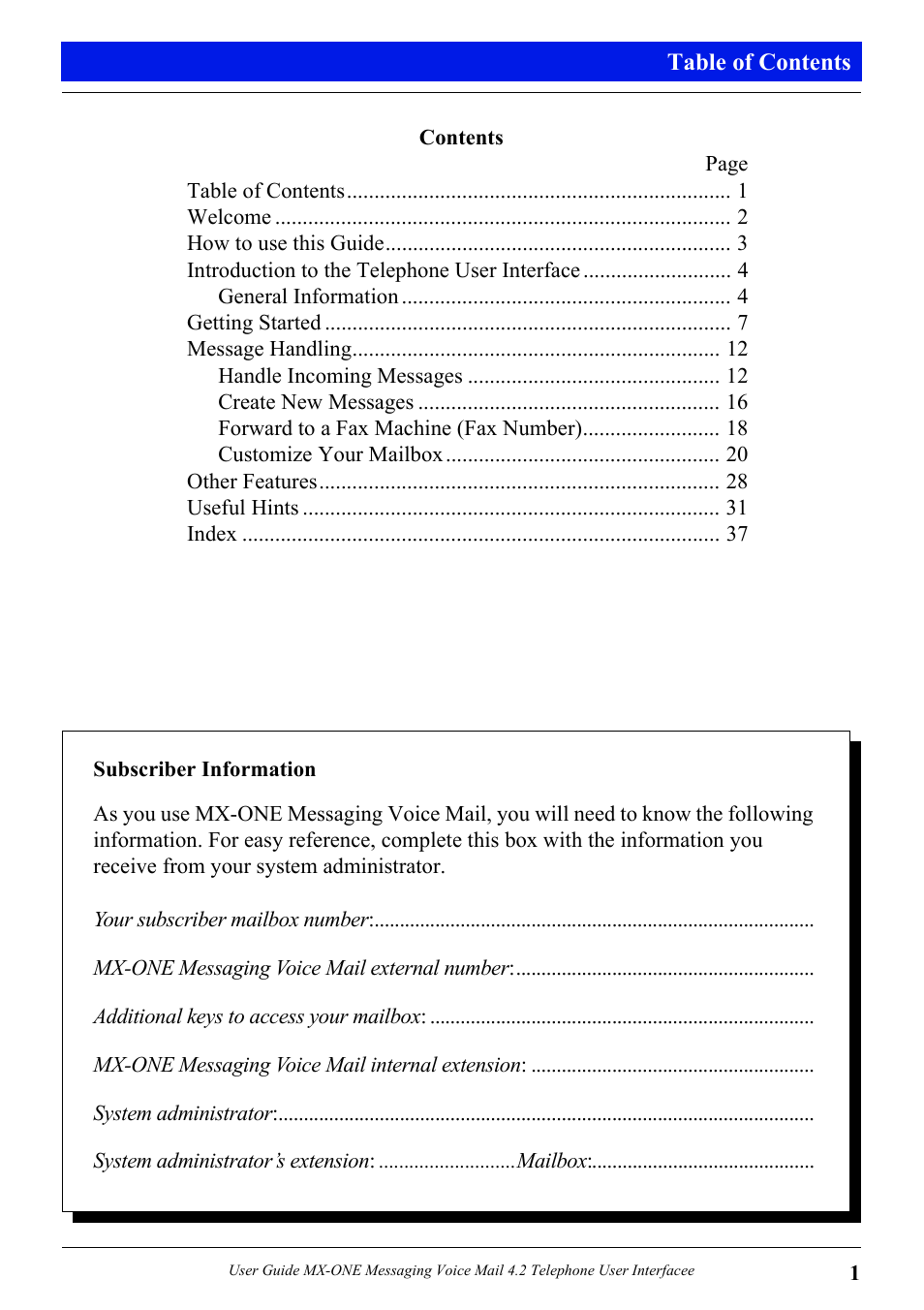 Aastra Telecom MX-ONE 4.2 User Manual | Page 3 / 46