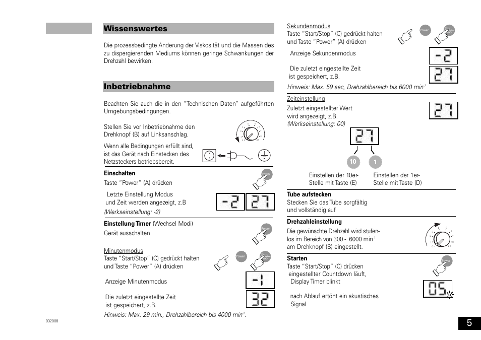 Inbetriebnahme wissenswertes | IKA ULTRA-TURRAX Tube Drive User Manual | Page 5 / 39