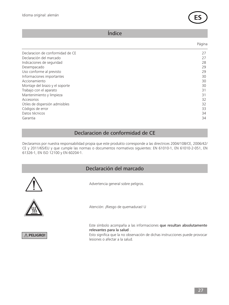 Índice | IKA T 18 digital ULTRA-TURRAX User Manual | Page 27 / 188