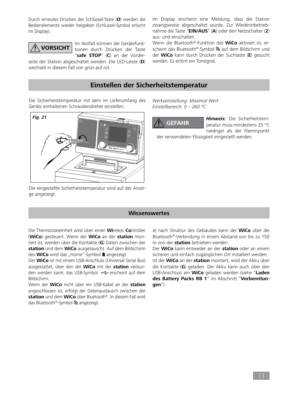 Einstellen der sicherheitstemperatur | IKA HBC 10 control User Manual | Page 13 / 232