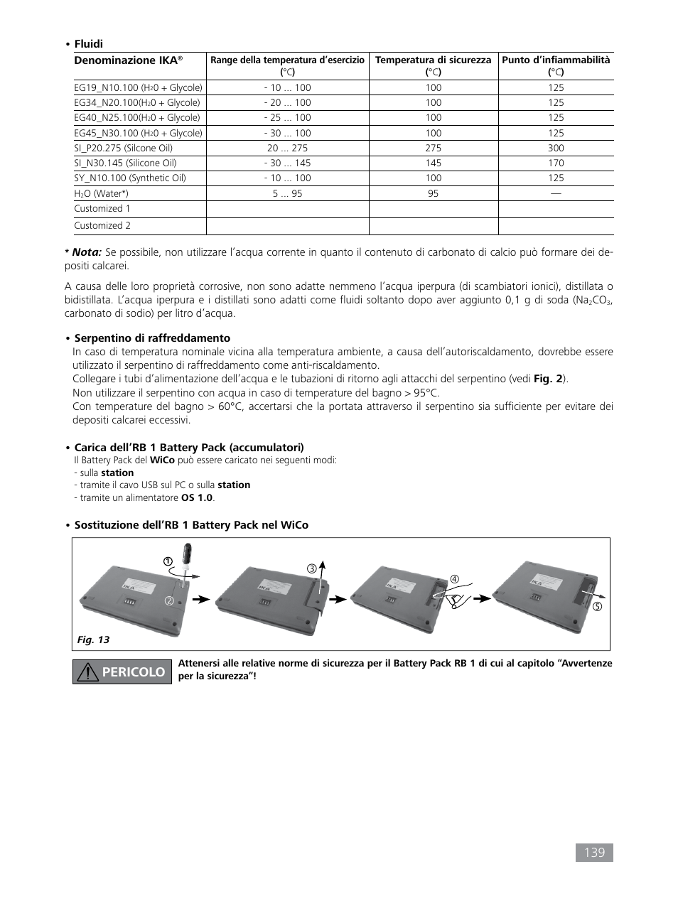 Pericolo | IKA HBC 10 control User Manual | Page 139 / 232