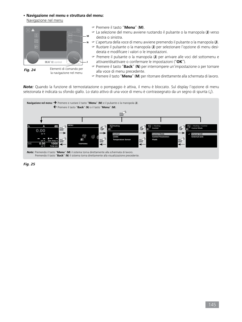 Premere il tasto “ menu ” ( m ) | IKA HBC 10 control User Manual | Page 145 / 232