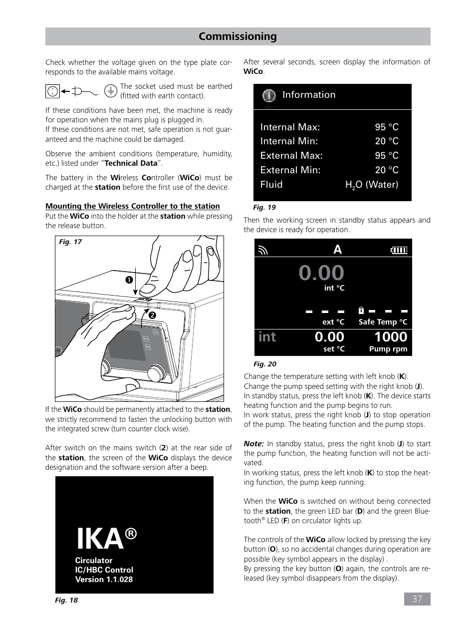 Commissioning | IKA HBC 10 control User Manual | Page 37 / 232
