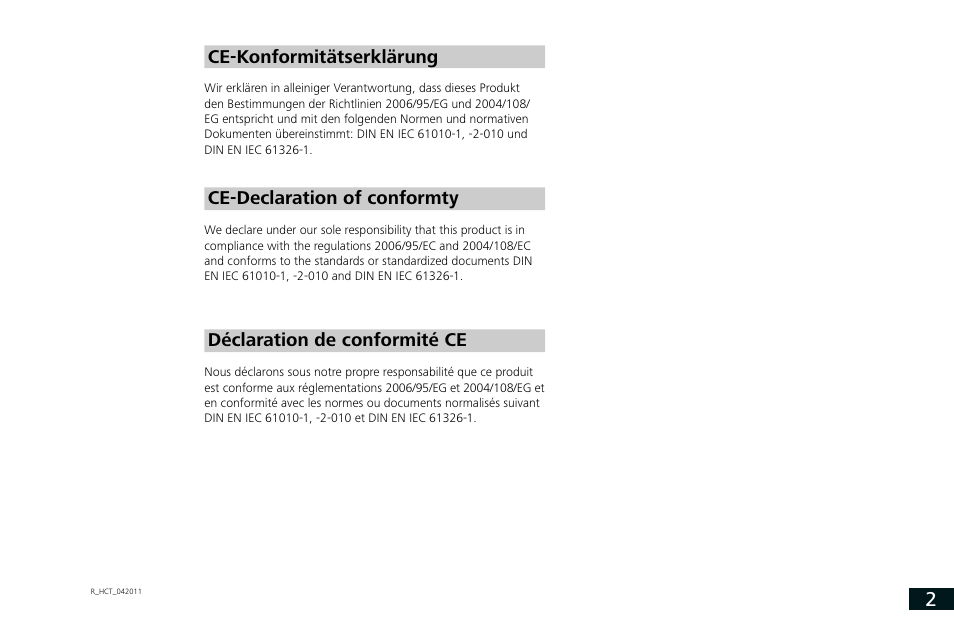 Ce-konformitätserklärung | IKA RCT basic User Manual | Page 2 / 68