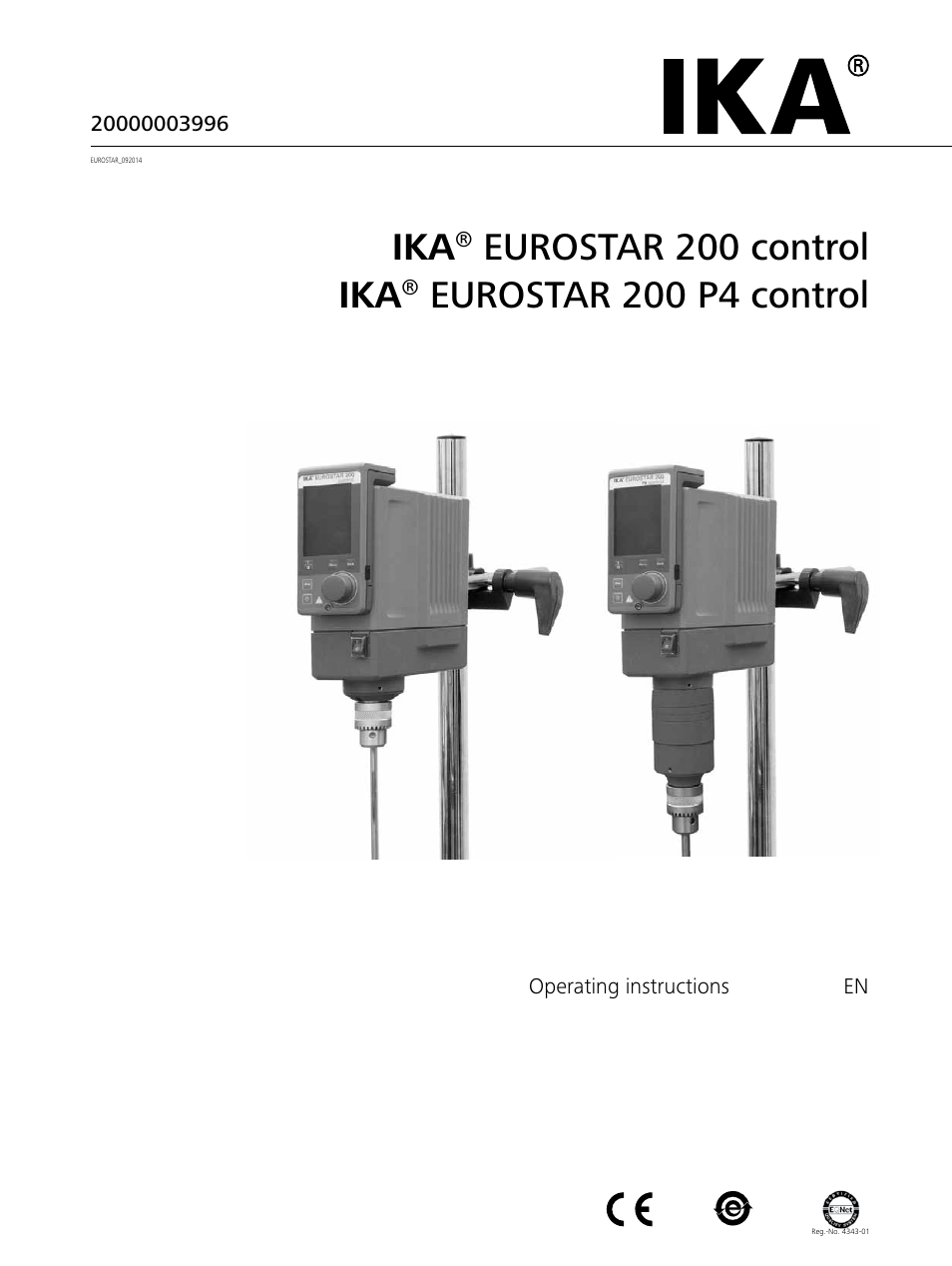 IKA EUROSTAR 200 control P4 User Manual | 18 pages