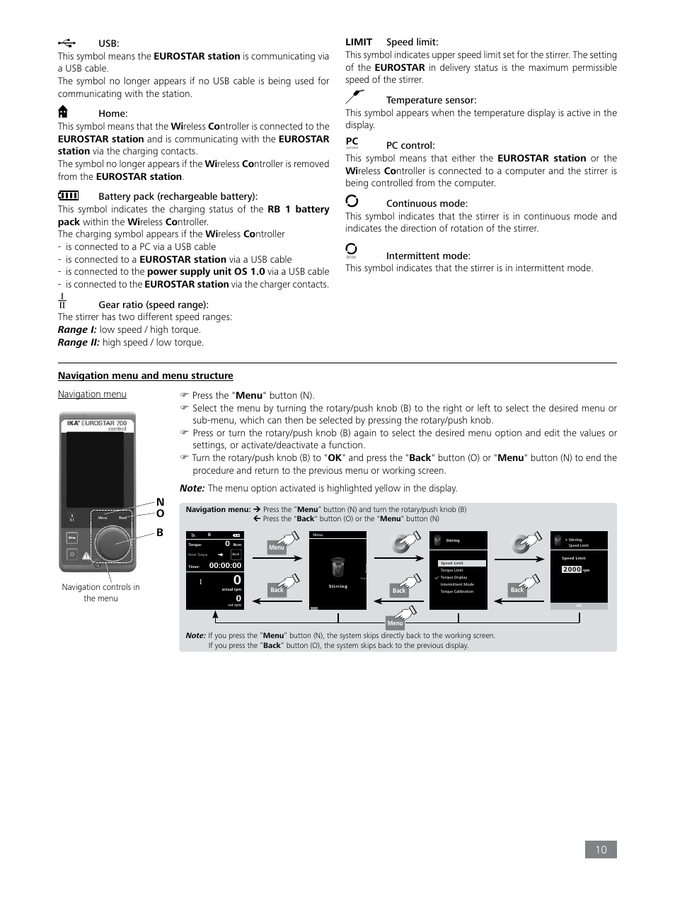 Bn o | IKA EUROSTAR 200 control P4 User Manual | Page 10 / 18