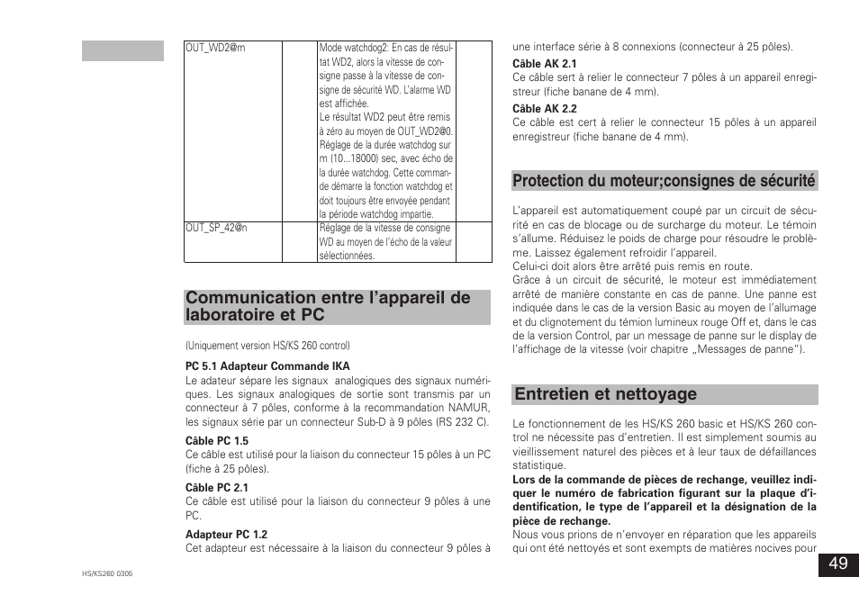 IKA KS 260 control User Manual | Page 49 / 56