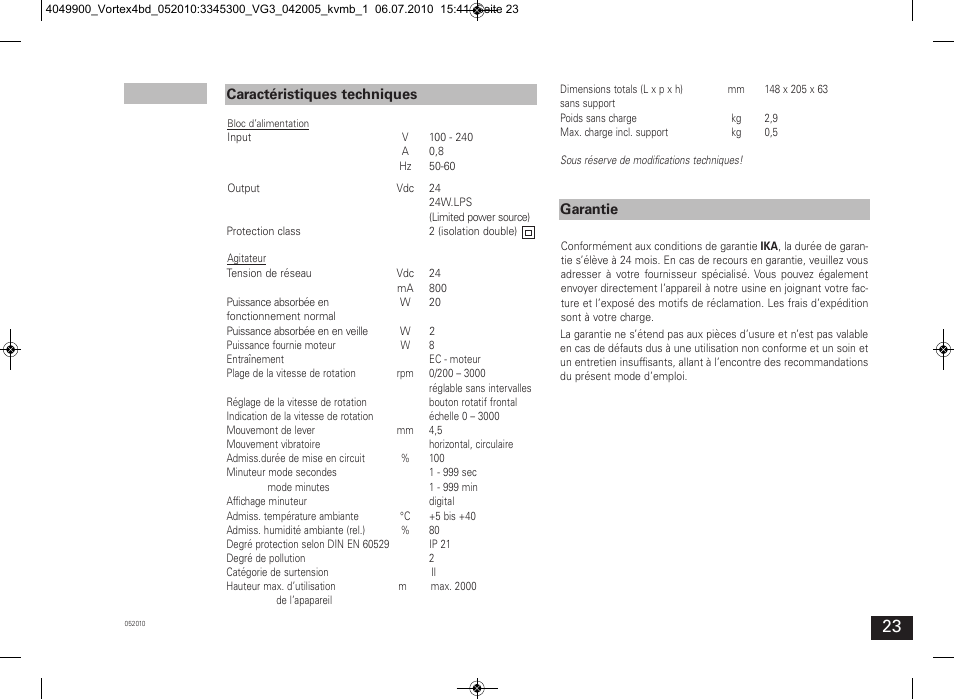 IKA Vortex 4 basic User Manual | Page 23 / 42
