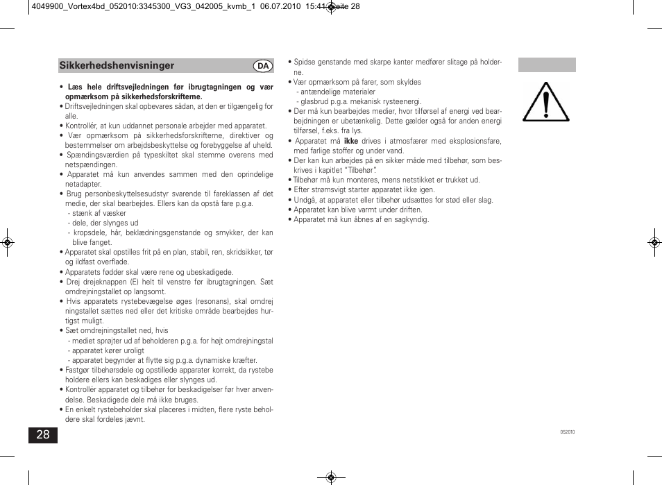 IKA Vortex 4 basic User Manual | Page 28 / 42